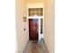 Inviting entryway showcases a decorative front door with a glass accent at 1318 Pine Terrace Ct, North Las Vegas, NV 89031