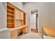 Cozy office space featuring custom wooden built-ins and tiled floors at 213 Villa Borghese St, Las Vegas, NV 89138
