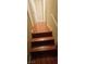 A wooden staircase and hallway at 236 N Bruce St # C, Las Vegas, NV 89101