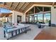 Spacious covered outdoor patio with comfortable seating and modern decor at 2395 Arrington Ave, North Las Vegas, NV 89086