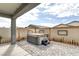 Close-up of backyard spa on a brick paver patio at 2395 Arrington Ave, North Las Vegas, NV 89086