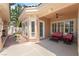 Inviting outdoor patio with comfortable seating and bright natural light is great for entertaining at 277 Dark Forest Ave, Las Vegas, NV 89123
