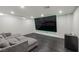Media room with large screen, comfortable seating, and modern lighting at 3111 Bel Air Dr # 27E, Las Vegas, NV 89109