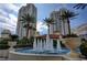 A lovely fountain sits in front of a community area surrounded by manicured landscaping at 322 Karen Ave # 601, Las Vegas, NV 89109
