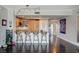 Modern kitchen with granite countertops, stainless steel appliances, and bar seating at 322 Karen Ave # 601, Las Vegas, NV 89109