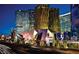 Night view of the City Center and its modern architecture at 3726 Las Vegas Blvd # 606, Las Vegas, NV 89158