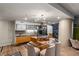 Stylish kitchen with island, stainless steel appliances, and city views at 3726 Las Vegas Blvd # 606, Las Vegas, NV 89158