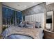 Well-appointed main bedroom with floor-to-ceiling windows and city views at 3726 Las Vegas Blvd # 606, Las Vegas, NV 89158