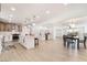 Bright, open floorplan features a large kitchen, dining area, and living area at 4237 E Twain Ave, Las Vegas, NV 89121