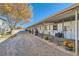 Well-maintained horse stalls with outdoor seating area for relaxing and enjoying the equestrian environment at 6325 Guy Ave Ave, Las Vegas, NV 89131