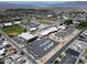 Aerial view of a school and surrounding community at 652 Del Prado Dr, Boulder City, NV 89005