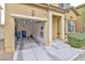 Open garage showcasing its spaciousness and access to the home's interior at 6739 Twisted Wood Dr, Las Vegas, NV 89148