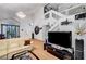 Open-concept living room with wood floors, high ceilings and lots of natural light at 7625 Raven Hills Dr, Las Vegas, NV 89149