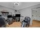 Bright office space with a desk, chair, and massage chair for relaxation and work at 7625 Raven Hills Dr, Las Vegas, NV 89149