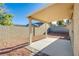 Private covered patio with concrete and gravel offering a relaxing outdoor space at 7801 Olympus Ave, Las Vegas, NV 89131