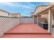 Well maintained backyard featuring wooden deck, perfect for outdoor enjoyment at 8221 Stoneheather Ct, Las Vegas, NV 89117