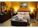 Inviting primary bedroom features a comfortable bed and complementary decor at 9355 W Viking Rd, Las Vegas, NV 89147