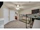 View of the bedroom with a bunk bed and ensuite bathroom access at 9431 Mad Dog St, Las Vegas, NV 89178