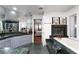 Bathroom with a large vanity, soaker tub, and fireplace, offering a spa-like experience at 2108 Inverness Dr, Henderson, NV 89074