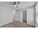 Bedroom featuring neutral paint, carpet floors, ceiling fan, and closet at 2832 Aragon Terrace Way, Henderson, NV 89044