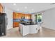 Contemporary kitchen with granite countertops and island at 2832 Aragon Terrace Way, Henderson, NV 89044