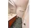 Bathroom with a large mirror, a single vanity, a toilet, and a shower/tub combo with sliding glass doors at 4331 Sanderling Cir # 46, Las Vegas, NV 89103