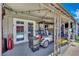 Cozy outdoor living space featuring a golf cart and access to the refreshing backyard pool at 4419 Lorna Pl, Las Vegas, NV 89107