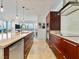 Modern kitchen showcasing stainless steel appliances, sleek cabinetry, granite countertops and adjacent dining area at 4471 Dean Martin Dr # 1109, Las Vegas, NV 89103