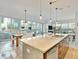 Contemporary kitchen with granite countertops, stainless steel appliances and island with breakfast bar and views at 4471 Dean Martin Dr # 1109, Las Vegas, NV 89103