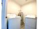 Functional laundry room with washer, dryer, and water heater at 4682 Leeann Ln, Las Vegas, NV 89121