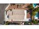 Spacious backyard features a covered patio, a trampoline, mature palm trees, and a refreshing pool at 5712 French Lace Ct, North Las Vegas, NV 89081