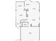 A detailed layout of the home's first floor, with measurements included at 5712 French Lace Ct, North Las Vegas, NV 89081