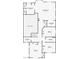 A detailed layout of the home's second floor, with measurements included at 5712 French Lace Ct, North Las Vegas, NV 89081