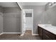 Bathroom featuring single vanity, and walk-in shower at 5816 Glory Canyon Way, Las Vegas, NV 89142