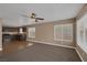Wide open living room with adjoining kitchen provides for easy entertaining at 5816 Glory Canyon Way, Las Vegas, NV 89142