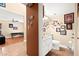 Bathroom with a vanity, mirror and fun decor at 6612 Elton Ave, Las Vegas, NV 89107