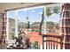 A bright view from the dining room windows of the beautiful backyard pool and deck at 6612 Elton Ave, Las Vegas, NV 89107