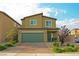 Attractive two-story home with a brick driveway and well-manicured landscaping at 9648 Spyglass Run Ave, Las Vegas, NV 89178