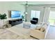 Comfortable living room features a plush sofa, modern media center, and stylish decor for relaxed living at 9648 Spyglass Run Ave, Las Vegas, NV 89178