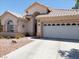 Charming home with a two-car garage, desert landscaping, and a stucco exterior at 110 Eagleview Ct, Henderson, NV 89074