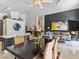 Open-concept living room with modern decor, stylish furniture, and plenty of natural light at 110 Eagleview Ct, Henderson, NV 89074