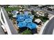 Aerial view showcasing the park's playground with shade structures and recreational spaces at 1346 Crystal Hill Ln # 3, Henderson, NV 89012