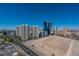 This aerial view of the city shows the proximity to entertainment, shops, dining and the future home of the Oakland A's at 222 Karen Ave # 2804, Las Vegas, NV 89109