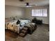 Bedroom with wood floors, window, and animal-themed accents at 2645 Lindell Rd, Las Vegas, NV 89146