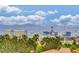 An aerial view of the property's surrounding community and mountains at 27 E Agate Ave # 505, Las Vegas, NV 89123