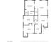Detailed floor plan showcasing the layout with dimensions for each room, including bedrooms, living spaces, and kitchen at 2713 Valley St, Las Vegas, NV 89101