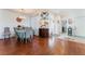 Dining room with hardwood floors and decorative wall art at 2789 Trotwood Ln, Las Vegas, NV 89108