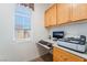 Dedicated office nook with cabinetry, workstation and a window at 3029 Brownbirds Nest Dr, Henderson, NV 89052