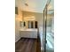 Primary bathroom with double sink vanity, soaking tub, and separate shower at 3736 Gallowtree Ave, North Las Vegas, NV 89081