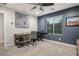 This comfortable bedroom is a versatile space that can easily serve as an office, art or music room at 51 Morning Mimosa Ct, Henderson, NV 89012